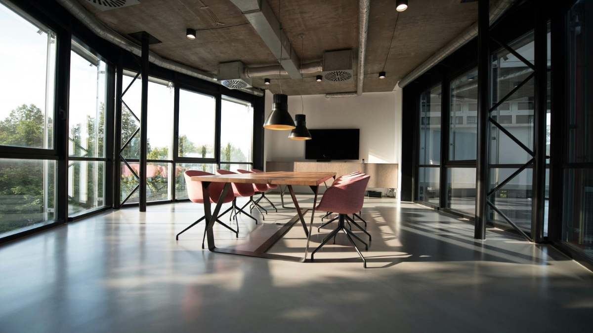 Executive boardroom environment