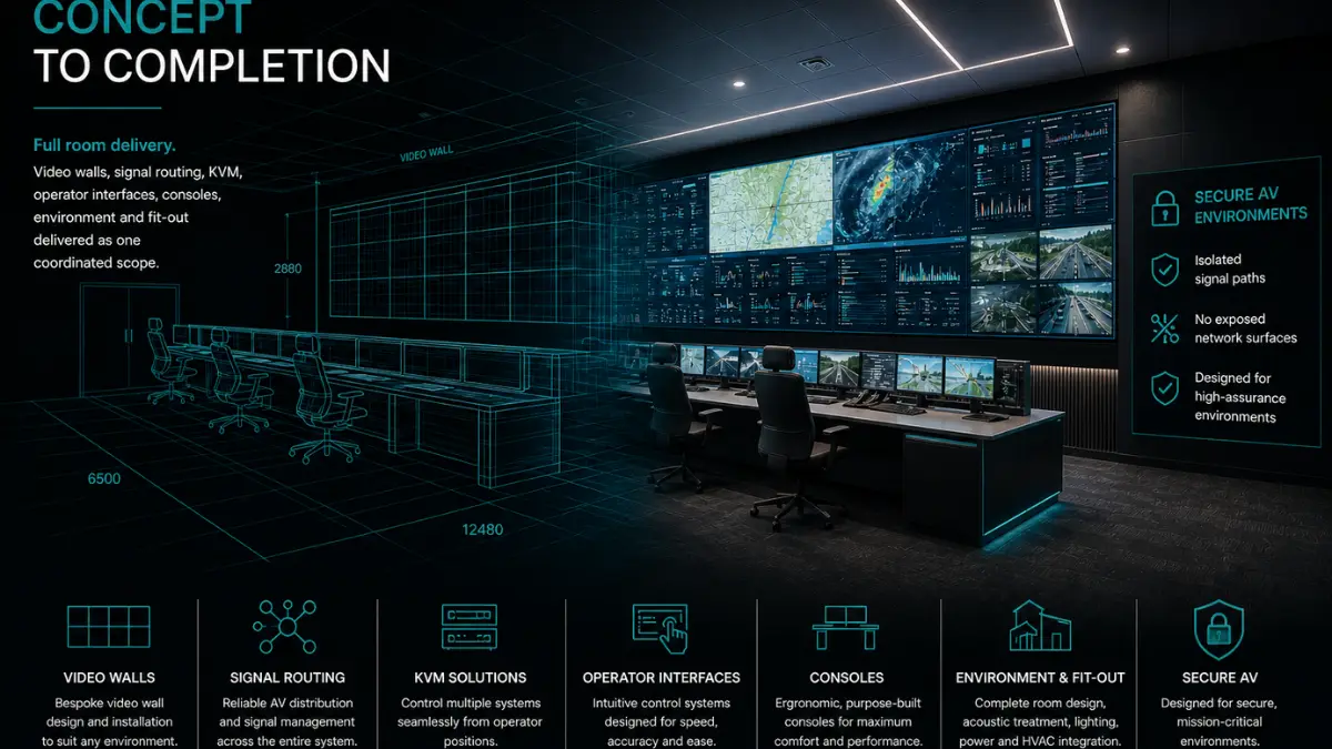 Control room concept to completion process