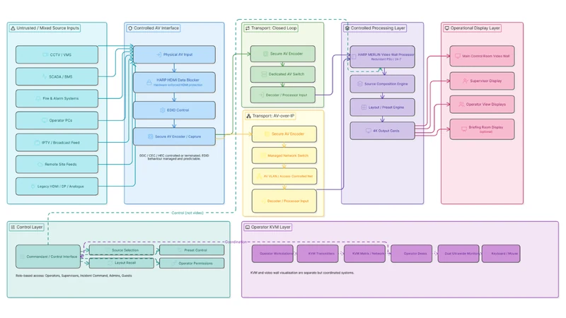 Control room system concept flow diagram
