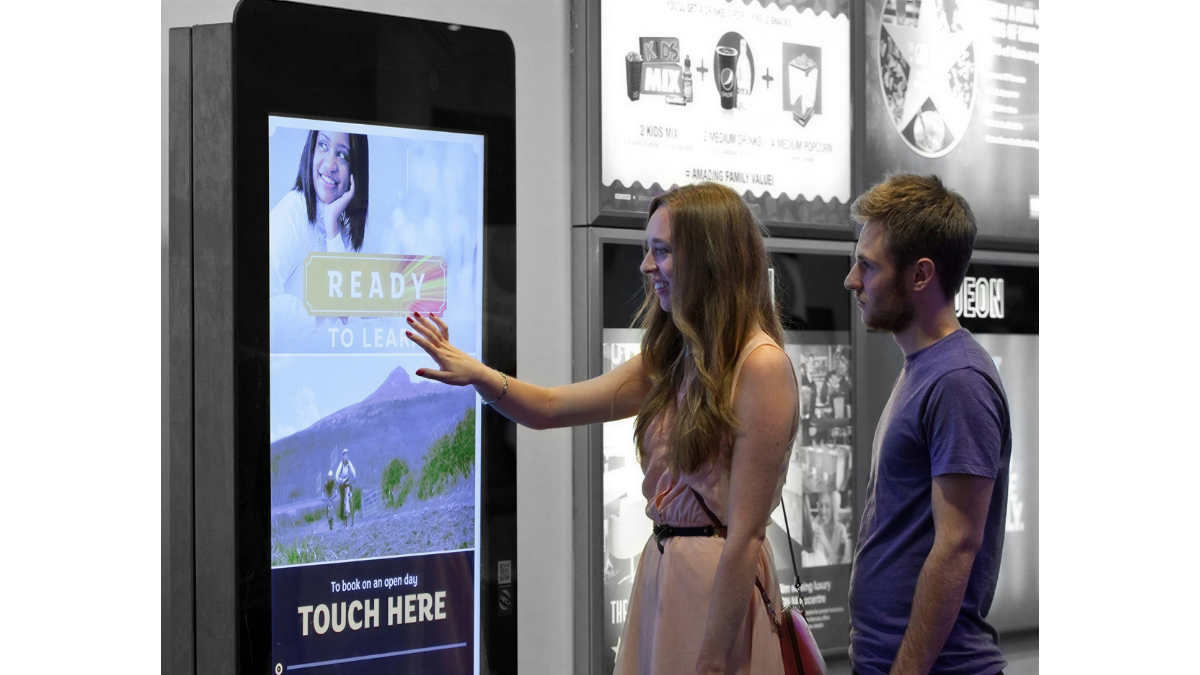 Public-facing interactive touch information totem